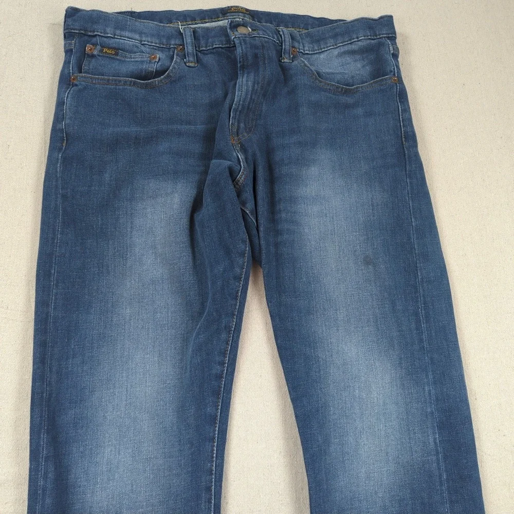 Polo Ralph Lauren Jeans Mens‎ 36x32 Blue Varick Slim Straight Preppy Casual